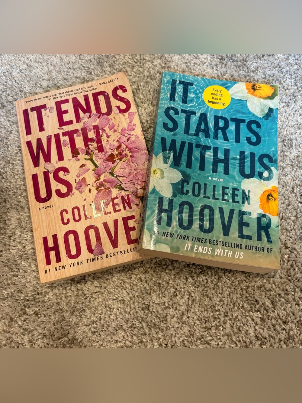 Colleen Hoover It Ends/Starts With Us Paperback Book Lot Of 2